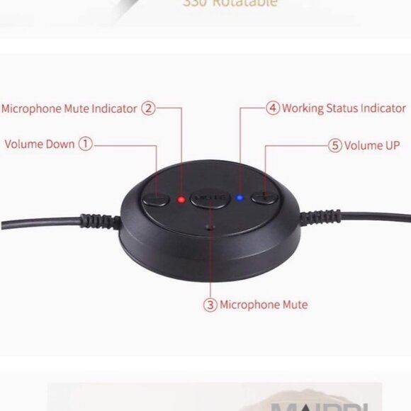 Headset USB Communication Headset Mairdi Microphone - Picture 9 of 12